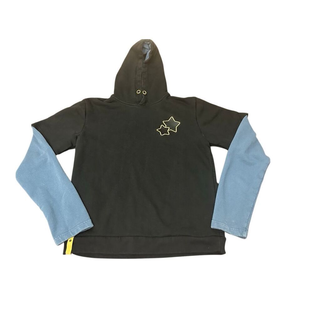 Sykkuno V-Tuber Men's T-shirt Hoodie Black  Blue Gold Star Size: S